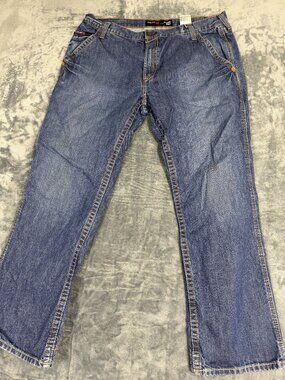Ariat M4 Relaxed Bootcut Mens Jeans 40x32 Blue Denim Carpenter